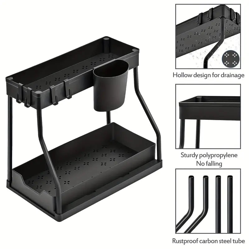 Space-Saving 2-Tier Pull-Out Organizer
