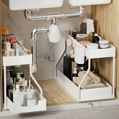 Space-Saving 2-Tier Pull-Out Organizer