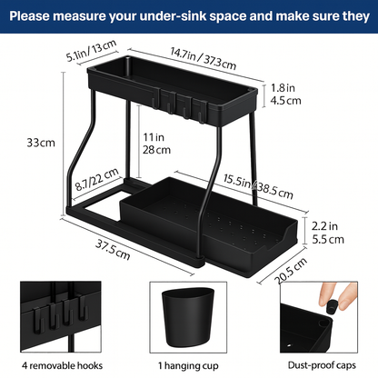 Space-Saving 2-Tier Pull-Out Organizer