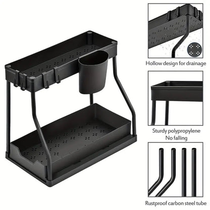Space-Saving 2-Tier Pull-Out Organizer