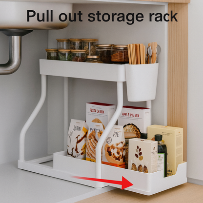 Space-Saving 2-Tier Pull-Out Organizer